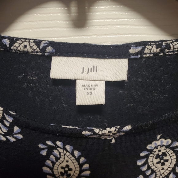 J. Jill Elliptical flounced paisley dress size XS - Picture 7 of 10